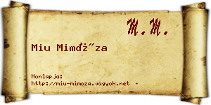 Miu Mimóza névjegykártya